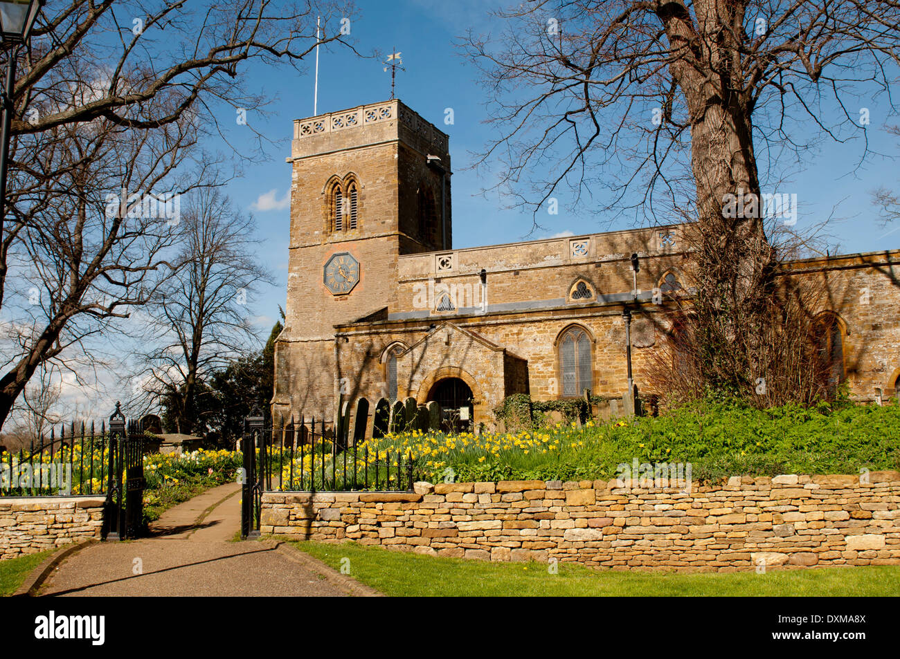 St. Andrew`s Church, Great Billing, Northamptonshire, England, UK Stock